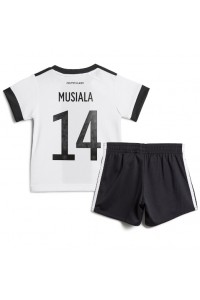 Duitsland Jamal Musiala #14 Babytruitje Thuis tenue Kind WK 2022 Korte Mouw (+ Korte broeken)